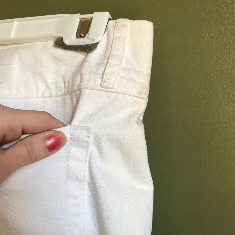 NWT White Cache Denim Wide Leg Flare Pants Size 10